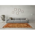 thumbnail image 3 of Ahgly Company Indoor Round Oriental Orange Industrial Area Rugs, 7' Round, 3 of 4