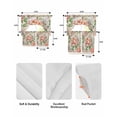 thumbnail image 6 of Pink White Flowers Kitchen Curtains Sets 36 Inch Length with Valance, Watercolor Rustic Botanical Floral Swag Valances and Tiers Curtain Set Drapes Swag Curtains for Living Room, Bathroom, Bedroom, 6 of 6