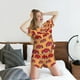 thumbnail image 5 of Fotbe Red Cars Conjunto de Pijama Estampado para Mujer, 2 Piezas, Ropa de Dormir con Camiseta de Manga Corta y Shorts Suaves-3X-Large, 5 of 6