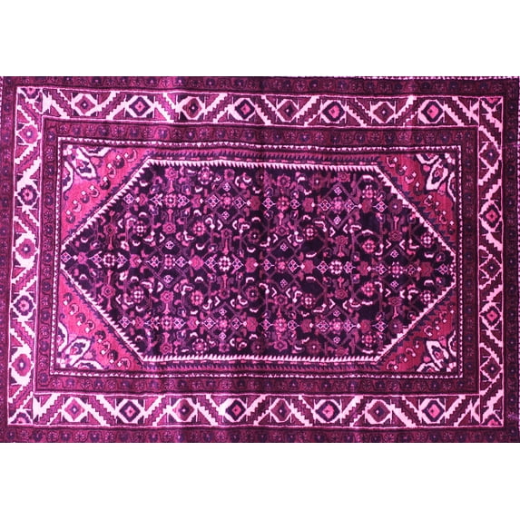 Ahgly Company Indoor Rectangle Persian Pink Traditional Area Rugs, 7' x 9'
