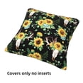 thumbnail image 3 of Throw Pillow Covers, Sunflower Skull Boho Soft Square Pillow Cases with Invisible Zipper for Couch Bed Sofa, Farmhouse Fall Home Decor 12"x12", 3 of 7