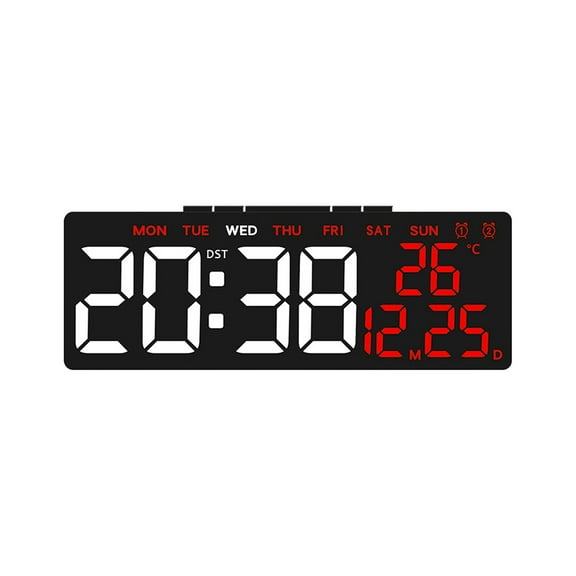 Nmdmisc Electronic Clock Multi Functional Digital Alarm Clock Date Temperature Time Display LED Clock