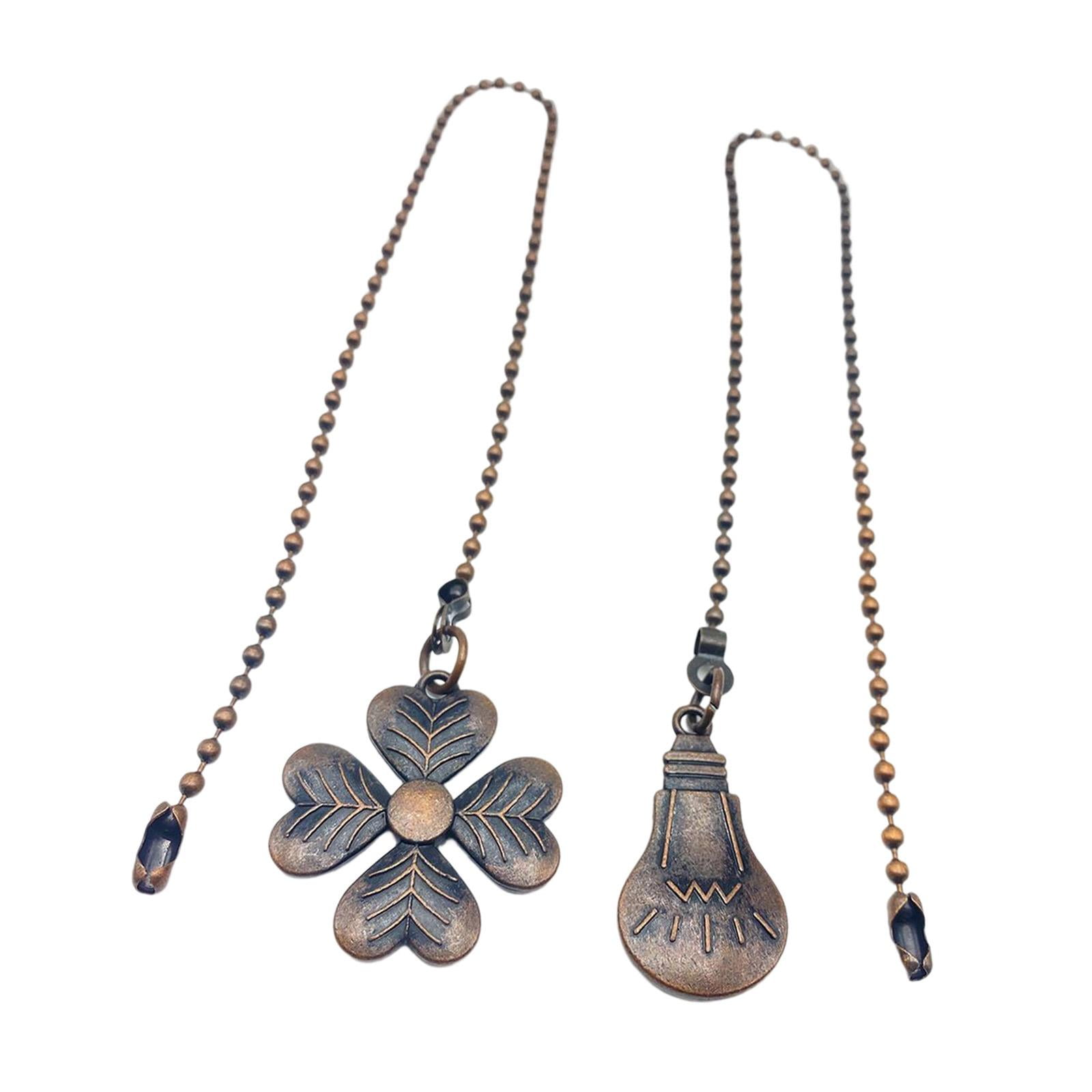 2x fan Extension Pull Chain fan Pull Chain Set Ornaments Ball with