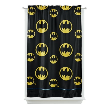 Batman Kids Lights Off Room Darkening Curtain Panel 63 Inch L