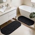 thumbnail image 7 of Cinvoph 2pcs Memorys Foam Bath Mat for Bathroom Floor Cobblestones Non Slip Absorbent Bath Rug, Ultra Soft Kitchen Bathroom Rug Black, 7 of 7