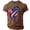 Brown, variant on Men's USA 250 Years Patriotic Fighter Jet T-Shirt American Flag Graphic 1776-2026 Anniversary Tee