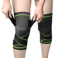 thumbnail image 1 of ZHAOCHENG piezas (verde-XL) rodillera deportiva, 2 piezas rodillera elástica ajustable, rodillera de compresión deportiva, rodillera de rótula y ligamento, rodillera para osteoartritis, 1 of 5