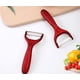 thumbnail image 4 of Juego de peladores Comfygrip, mangos ergonómicos, hojas ultra afiladas, herramientas de cocina de cerámica duraderas, 2 piezas, color rojo, 4 of 5