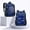 Dark Blue Airplane, variant on 3D Airplane Print Opening Backpack for 6-15, Lightweight Breathable Back Panel, 15.5'' Waterproof Bookbag