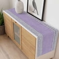 thumbnail image 4 of Purple Silver Stripes Table Runner - 60 Inch Long, Kitchen Dining Table Runner Dresser Scarves, Modern Ombre Abstract Aesthetic Farmhouse Decor for Coffee Tables Wedding Party Banquet, 4 of 8