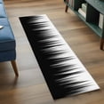 thumbnail image 4 of Kitchen Runner 2 x 6 Ft, Black White Non-Slip Residential Carpet, Modern Geometric Abstract Gradient Striped Indoor Crawling Mats Runner Rugs for Living Room/Dining Room/Bedroom, 4 of 9