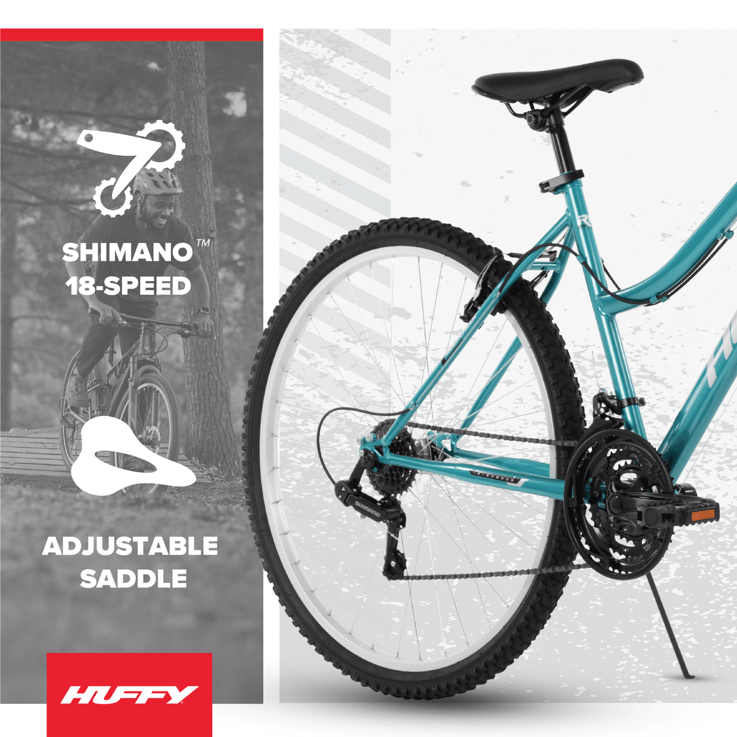 Huffy 29" Rock Creek Mountain Bike, Fits Riders 60"+, Teal, Adult, Women's