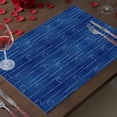 thumbnail image 3 of Valentine's Day Placemats Set of 6, Blue Heart Place Mats Blue Denim Farmhouse Tablemats Placemat Table Decoration for Kitchen Table Dinner Wedding Party Home Decor Indoor Outdoor 13x19 Inch, 3 of 9