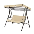 thumbnail image 3 of Cubierta para silla de columpio para jardín al aire libre, patio, asiento para silla de columpio y cubierta superior, toldo para sombrilla, beige Methold HA005105-13, 3 of 6