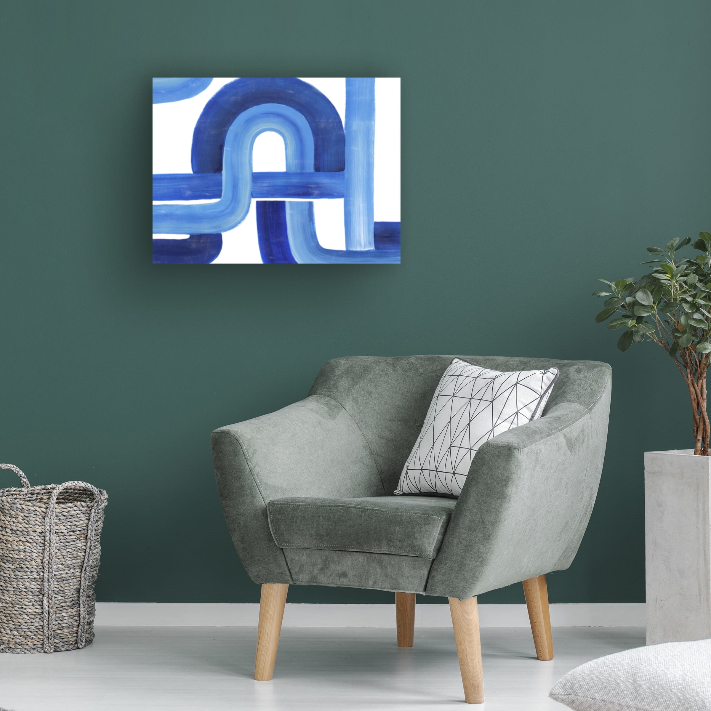 Grace Popp 'Woven Cobalt I' Canvas Art
