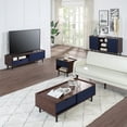 thumbnail image 5 of Manhattan Comfort Duane TV Stand from Engineered Wood in Dark Brown & Navy Blue, 5 of 5
