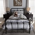 thumbnail image 2 of Baxton Studio Mandy Twin Metal Spindle Bed in Black, 2 of 7