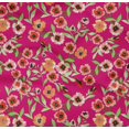 thumbnail image 4 of oneOone Cotton Poplin Twill Fuschia Pink Fabric Leaves & Flowers Floral Fabric For Sewing Printed Craft Fabric By The Yard 56 Inch Wide, 4 of 4