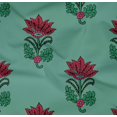 thumbnail image 4 of oneOone Organic Cotton Poplin Twill Fabric Leaves & Floral Block Fabric Prints By Yard 42 Inch Wide, 4 of 4