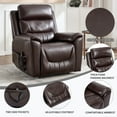thumbnail image 3 of Sesslife Power Lift Recliner Chair, Electric Recliner Chair with Heat and Massage for Elderly, Single Sofa Recliner with Cup Holders and Side Pockets, Ergonomic Lounge Recliner Chair, Dark Brown, 3 of 7