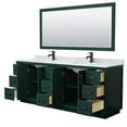 thumbnail image 2 of Wyndham Collection Miranda 84" Metal Double Bathroom Vanity in Green/Black, 2 of 3