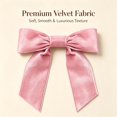 thumbnail image 4 of Pink Velvet Bows 5 Pieces Pre-Tied Decorative Bow Set for Valentine's Day Baby Shower Bridal Party Gift Wrapping, 4.92 inch Romantic Ribbon Decoration, 4 of 9