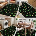 thumbnail image 5 of Area Rugs for Living Room 4x6 Ft, St. Patrick's Day Non Slip Area Rugs for Kitchen Bedroom Entryway, Green Shamrock Gold Coin Minimalist Black Washable Carpet Runner Rug Floor Mats for Bedroom, 5 of 8