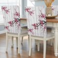 thumbnail image 2 of Pink Plum Bossom Chair Covers Set of 4 Ink Painting Style Flower Branches White Wood Grain Chair Back Covers Stretch Removable Washable Slipcovers Protector for Dining Room Kitchen Party Decor, 2 of 9