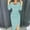 Sky Blue, variant on IDALL Wedding Guest Dresses,Prom Dresses Women Fashion V-Neck High Slit Bodycon Dress Long Sleeve Party Dresses Maxi Dresses,Formal Dresses,Graduation Dress Black Dress L