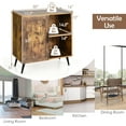 thumbnail image 4 of Costway Armoire de Rangement Mi-Siècle avec Porte Placard 4 Pieds Étagère Réglable Brun Rustique, 4 of 10