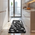 thumbnail image 4 of Black Hand Flower Snake Pattern Kitchen Rug Mat,Kitchen Runner Rugs Non Skid Washable,Decorative Kitchen Floor Mats for Kitchen,Sink,Laundry,17"x47.2", 4 of 7