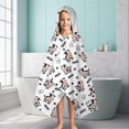 thumbnail image 6 of White Cow Moo Pattern Hooded Bath Towel，60"x35" for Ages 3 To 12 Kids, Quick Dry Lightweight Soft Microfiber Hood Beach Towel Cover Up for Kids, 6 of 7