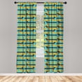 thumbnail image 4 of Ambesonne Dogs Window Curtains, Blue Backdrop Dachshund Dogs, Each 28" W x 63" L, Pale Blue Brown, 4 of 4