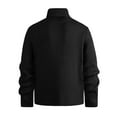thumbnail image 4 of UVEASISHA Turtleneck Sweaters for Men Business Casual Cable Knit Pullover Sweater Solid Color Regular Fit Knitted Jumper Fashion Fall Clothes Black XL, 4 of 4