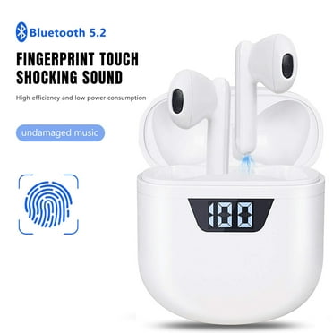 Wireless Earbuds, Bluetooth 5.2 Headphones True Wireless Earphones in-Ear with mic CVC 8.0 Noise Cancelling AptX Stereo Bass Touch Control IPX7 Waterproof 24H Playtime
