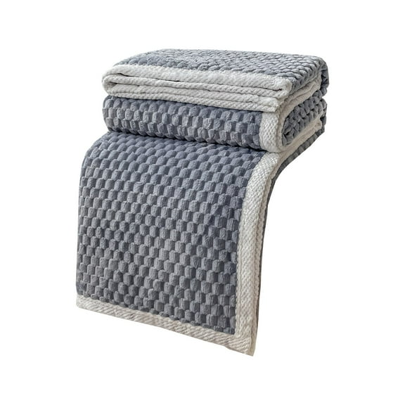 Anckoeil 4.92Ft×6.56Ft Soft Bubble Fleece Blanket Warm and Soft Single Layer Double-Sided All-Season Solid Color Plush Blanket