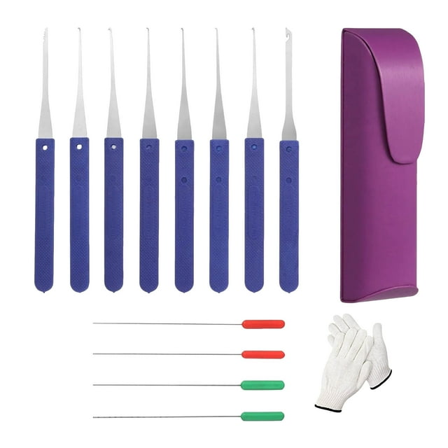 WUSUOWEI Trousse d'Extracteur de Clés Cassées, Trousse d'Extracteur, Acier Inoxydable Durable, pour l'Extraction de Pièces Cassées et la Réparation de Quincaillerie, Ensemble de 1 Trousse Pc et 1 Paire de Gants