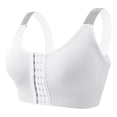 thumbnail image 5 of COMVALUE Wireless Front Closure Bras for Women Compression Mastectomy Bras Surgical Supportive Bra (White, XXL), 5 of 5