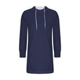 thumbnail image 4 of ameIAEA Sweatshirt Dress Women Long Sleeve Hooded Drawstring Solid Color Mini Dress with Pockets, 4 of 5