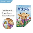 thumbnail image 3 of VOCHIC Welcome Spring Garden Flag 12x18 Double Sided Vertical, Burlap Small Highland Cow Farmhouse Garden Yard House Flags Outside Outdoor House Hello Spring Decoration (ONLY FLAG), 3 of 6