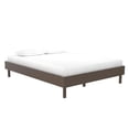 thumbnail image 4 of GDF Studio Queen Platform Bed with Low Profile Design, Solid Wood Frame, Walnut, 4 of 8