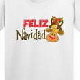 thumbnail image 4 of Inktastic Christmas Feliz Navidad with Cute Reindeer Youth T-Shirt, 4 of 5