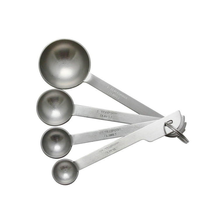 Set of 4 Measuring Spoons. 1 Tablespoon, 1 Teaspoon, 1/2 Teaspoon
