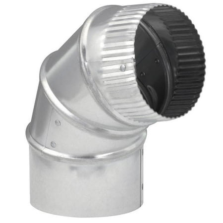 Imperial 4 in. Dia. x 4 in. Dia. Adjustable 90 deg. Galvanized Steel Furnace Pipe Elbow - Total Qty: 8