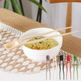thumbnail image 1 of Cucharilla de sopa y palillos portátiles de plástico 2 en 1 para fideos instantáneos y viajes, 1 of 6