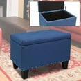 thumbnail image 4 of Magshion Rectangular Storage Ottoman Bench Tufted Footrest Lift Top Pouffe Ottoman, Coffee Table, Seat, Foot Rest, and more 24'', Linen Navy Blue, 4 of 7