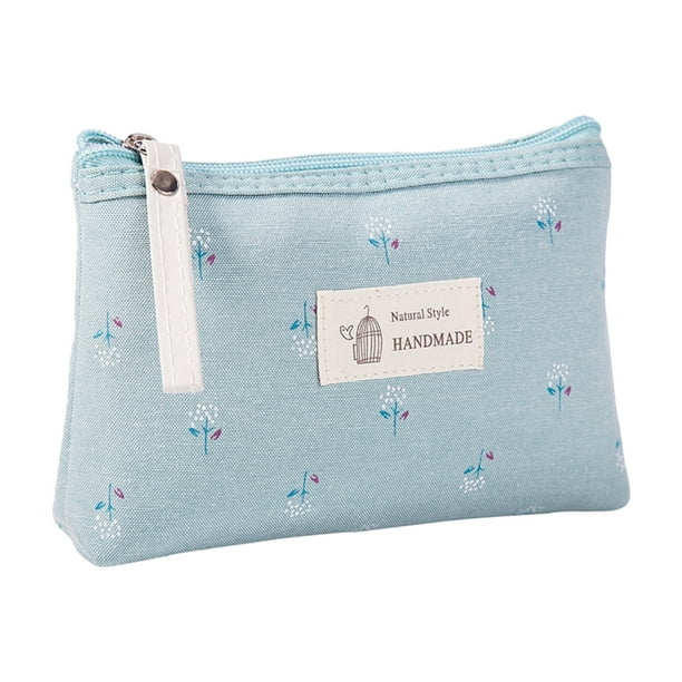Estuche cosmético Injueey bolsa de maquillaje lona impermeable multicolor regalo multiusos Verde