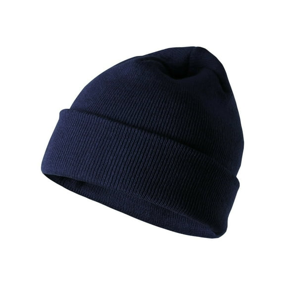 BEANIE Cap Hat Ski Snowboard Basic SOLID Headwear Warm Winter Cupped Multi color (7fb001_Navy)