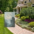 thumbnail image 2 of Yayeee Garden Flag 28" x 40" Double Sided Outdoor Yard Lawn Holiday Decorations, Moon and House, 2 of 6