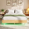 thumbnail image 4 of Costway Full Size Floating Bed Frame with LED Lights, 12 Inch Modern Wood Platform Bed, 4 of 10
